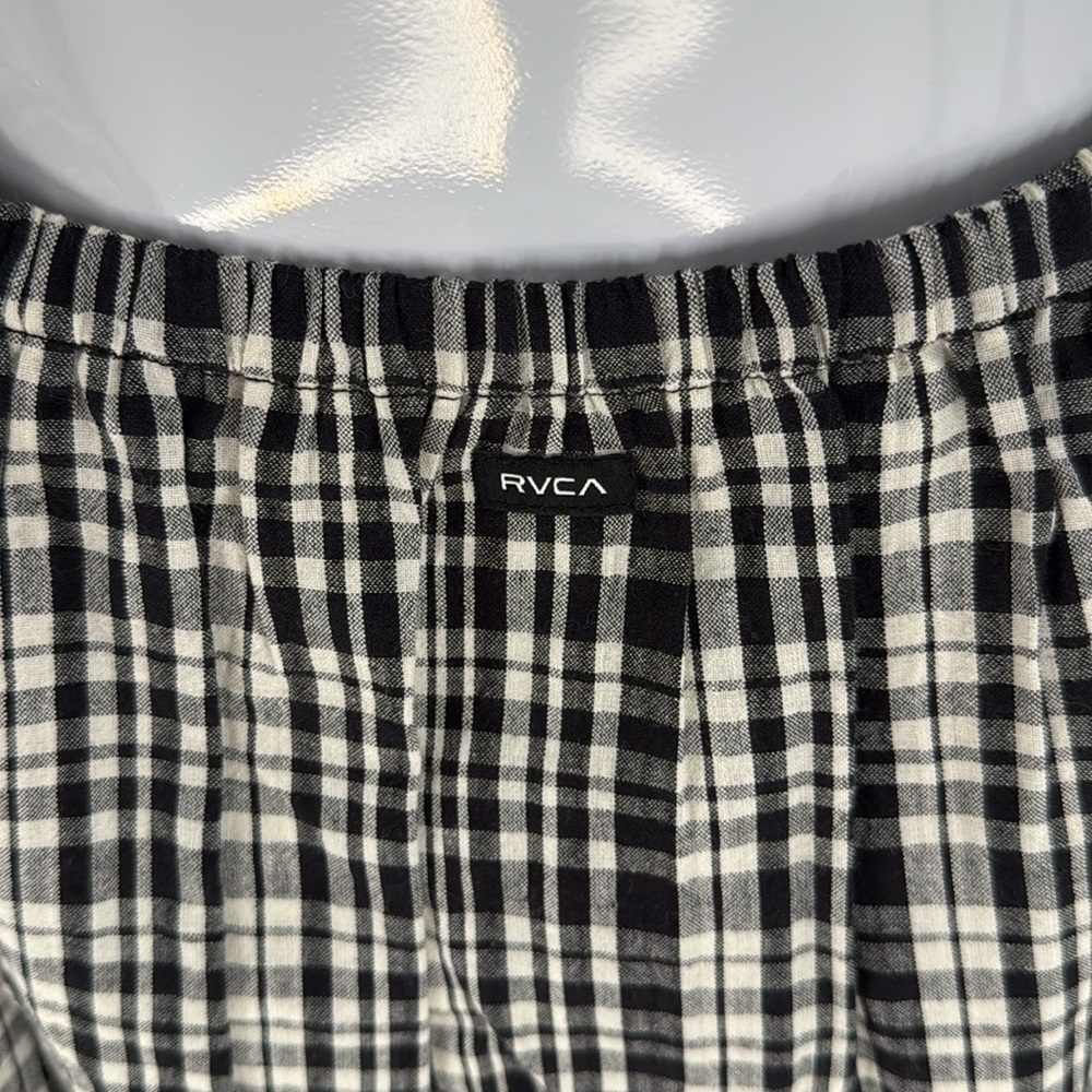 RVCA Mavis Mini Dress Black and White A-Line Mini Dress size S NEW - Picture 12 of 13